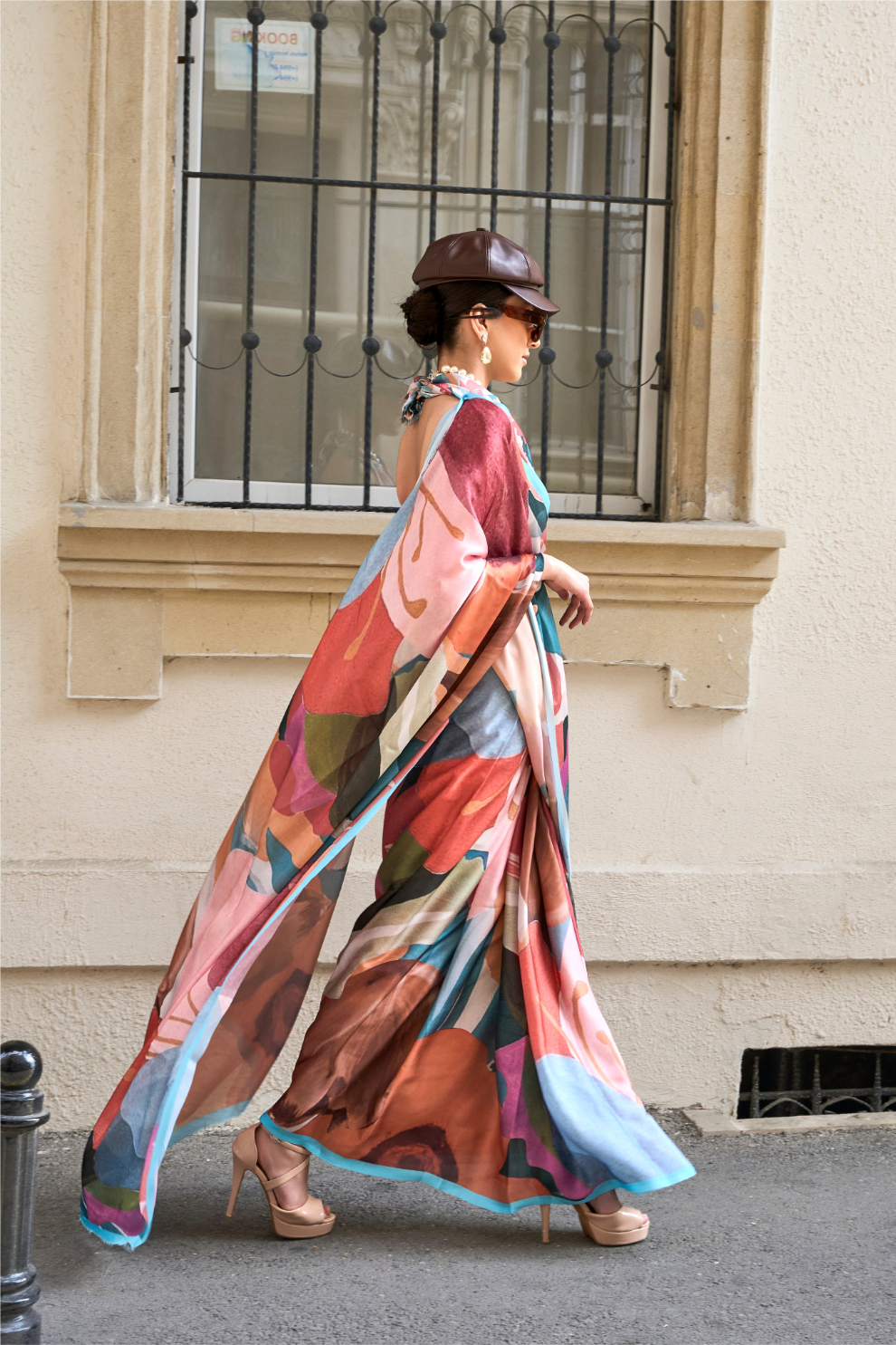 Casual Wear Satin Georgette Saree with Beautiful Digital Print