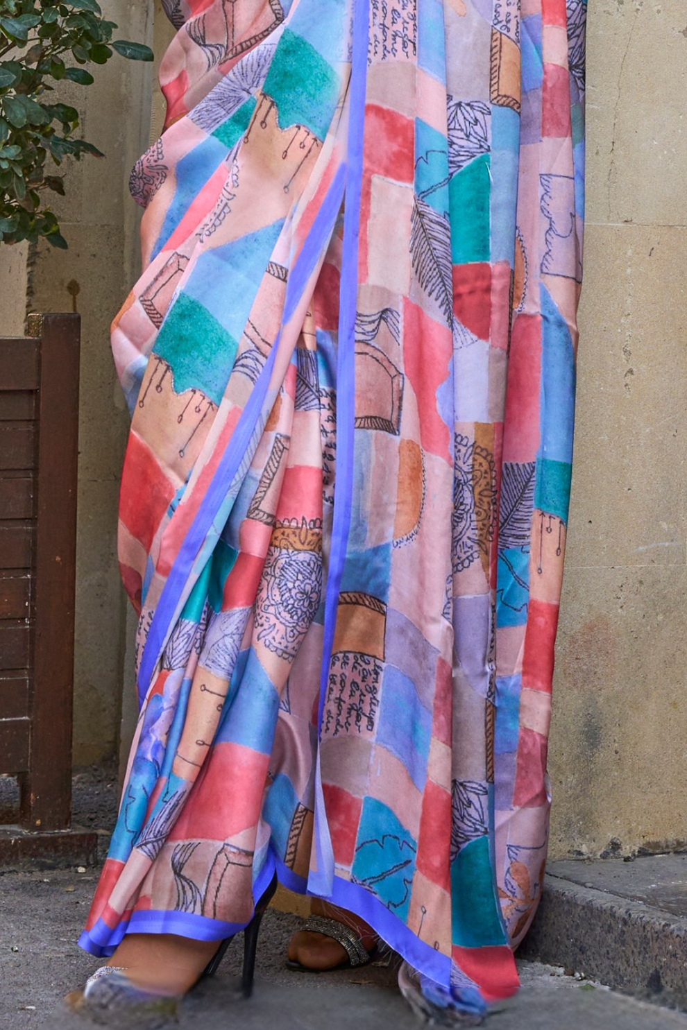 Casual Wear Satin Georgette Saree with Beautiful Digital Print