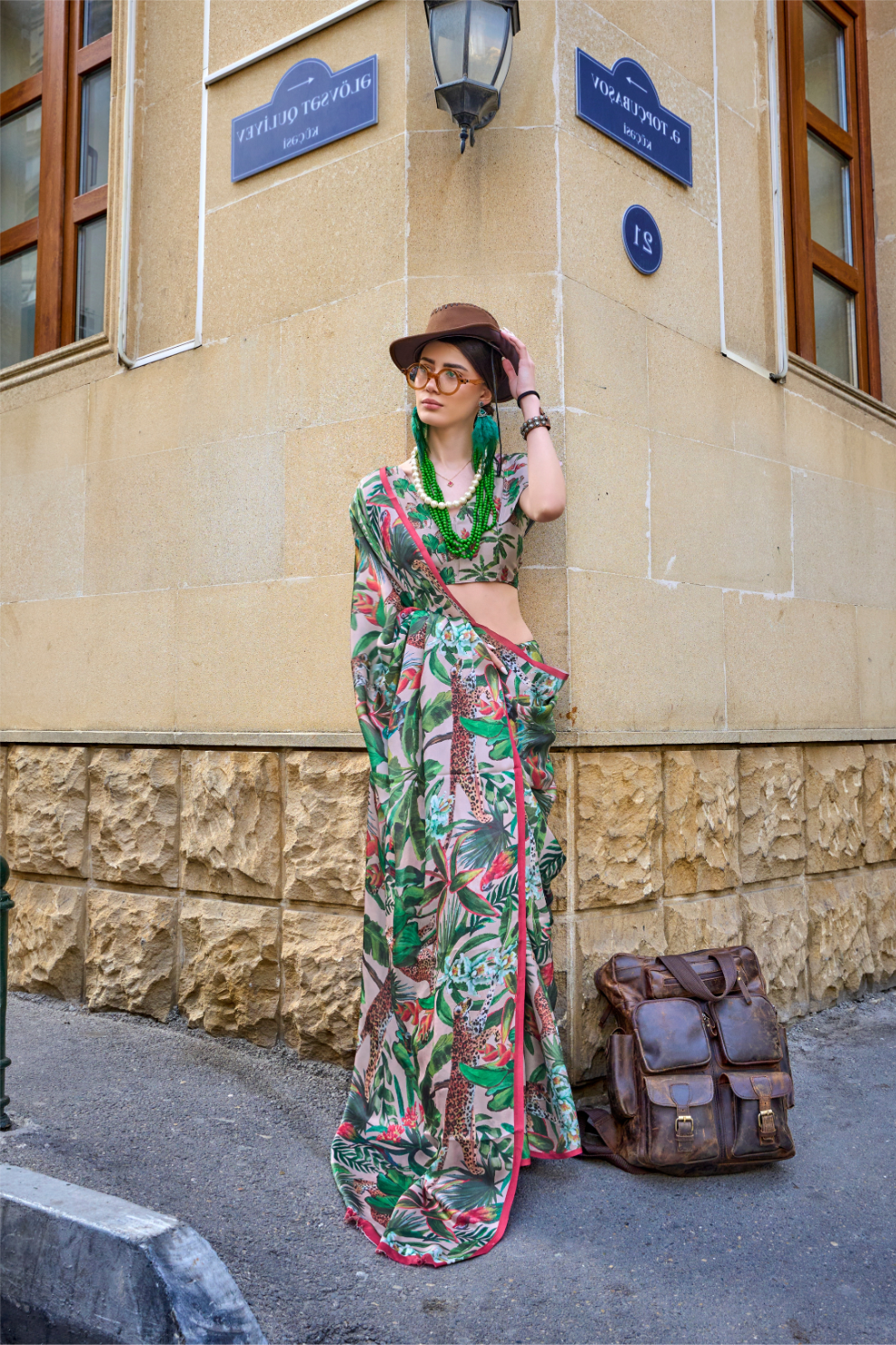 Casual Wear Satin Georgette Saree with Beautiful Digital Print