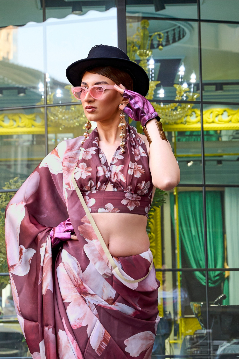 Casual Wear Satin Georgette Saree with Beautiful Digital Print