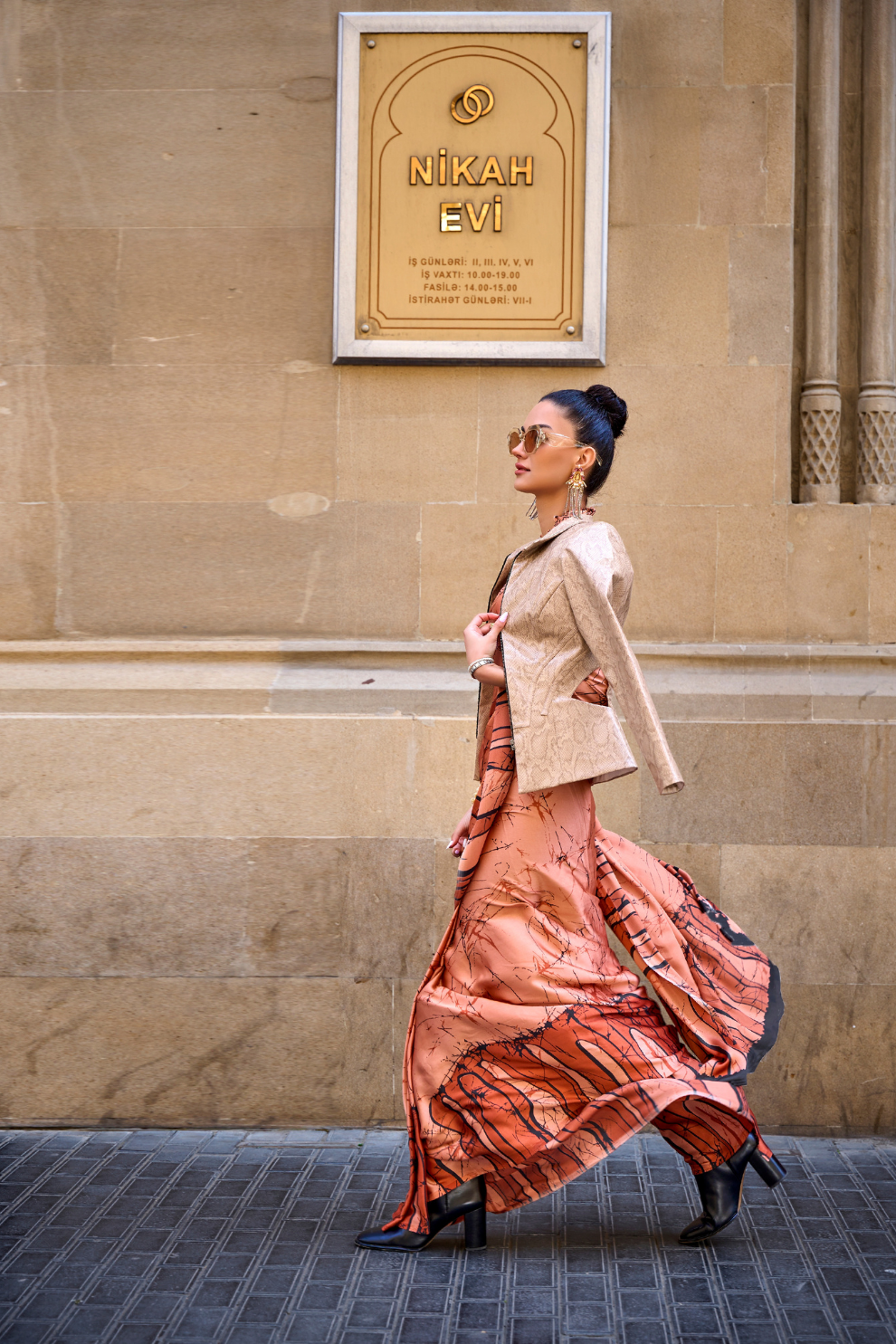 Printed Satin Creep Saree with Smooth Modern Style Finish