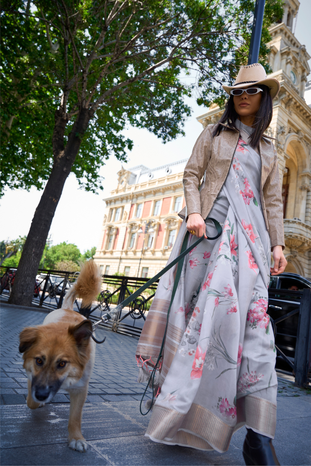 Satin Organza Saree with Elegant Weaving Touch