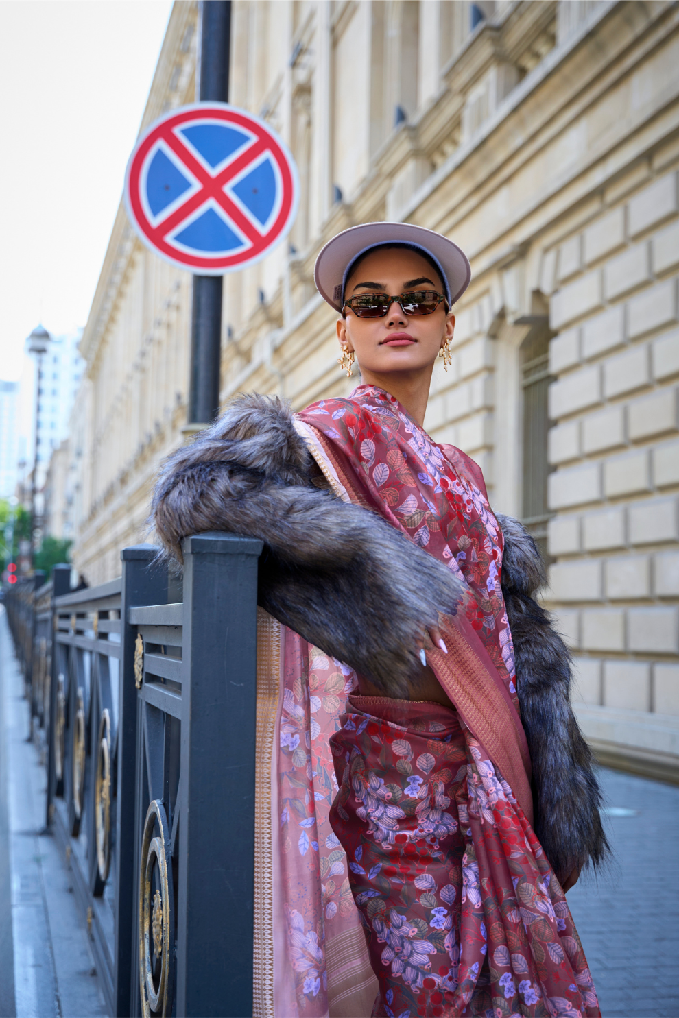 Satin Organza Saree with Elegant Weaving Touch