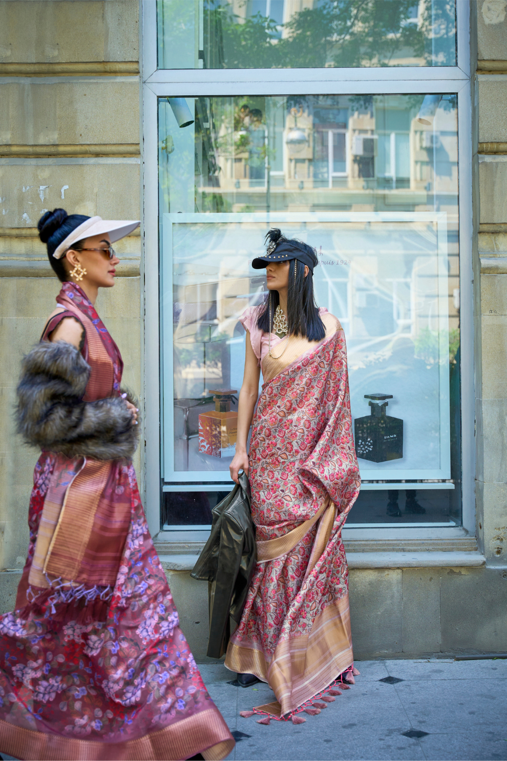 Satin Organza Saree with Elegant Weaving Touch