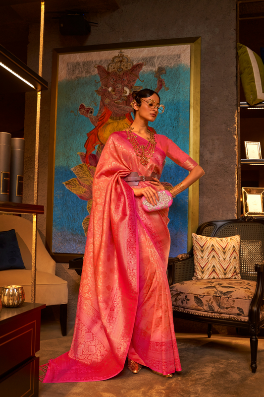 Elegant Pure Chaap Silk Saree with Weaving Detailing