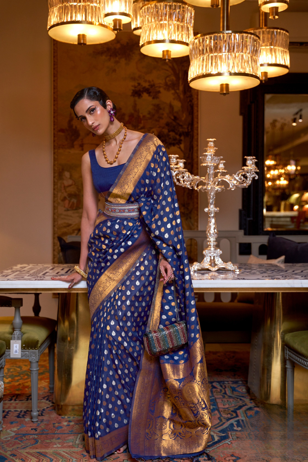 Zari Woven Silk Saree with Traditional Rich Pallu Design