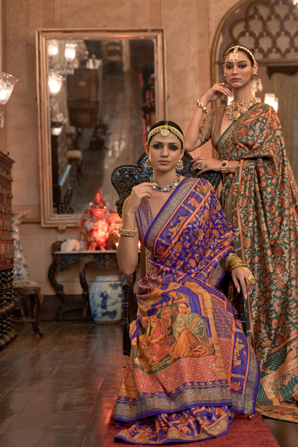 Handcrafted Patola Silk Saree with Traditional Design Motifs