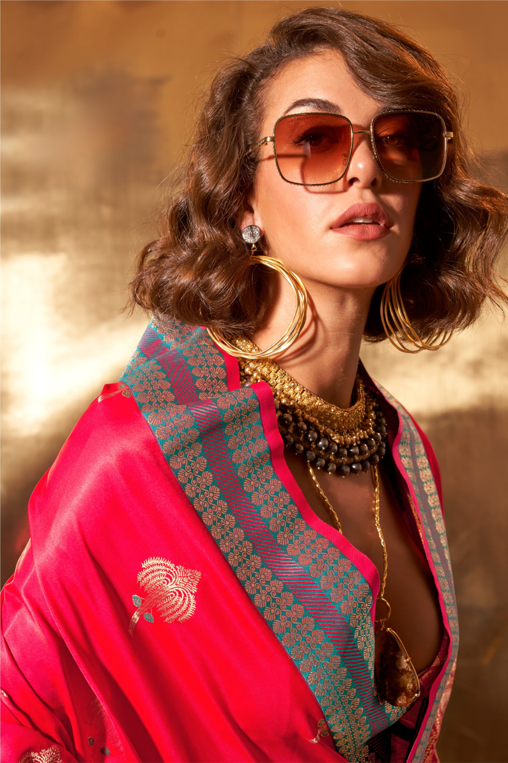 Woven Zari Satin Banarasi Silk Saree with Rich Traditional Detailing