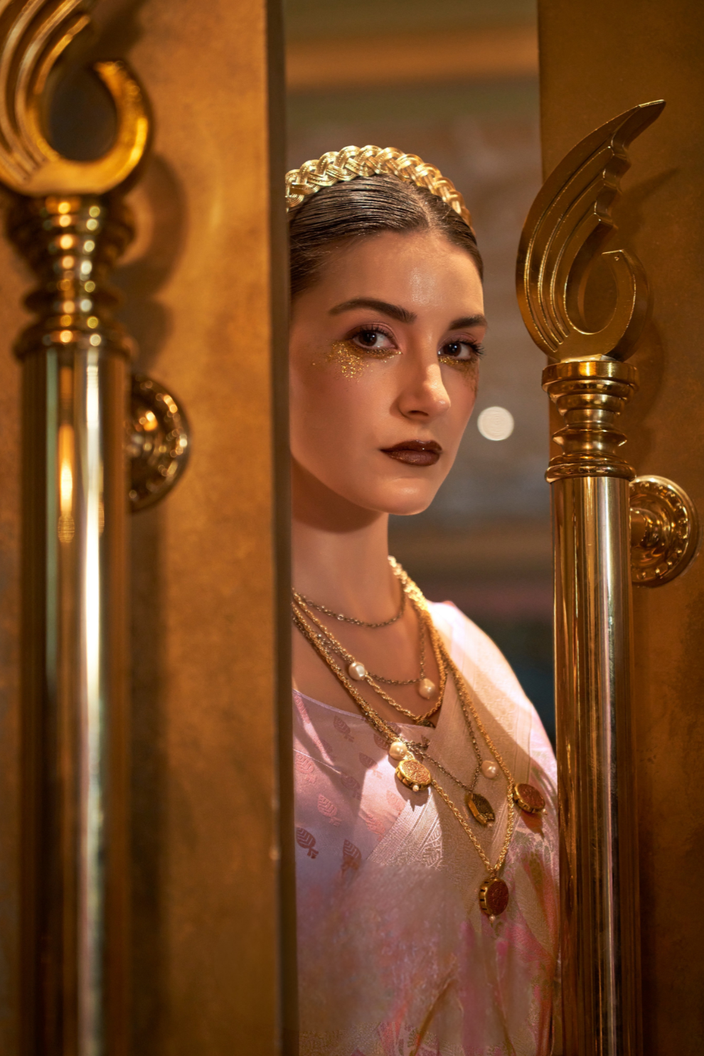 Satin Handloom Saree with Intricate Weaving Work