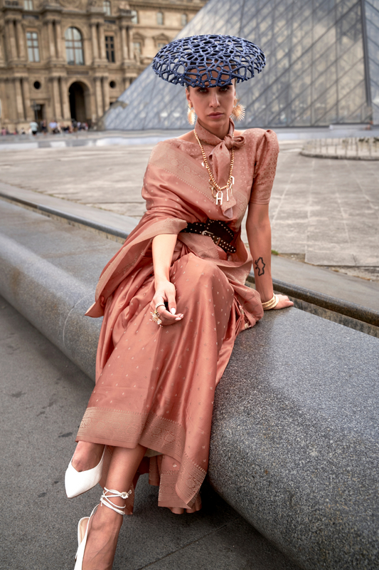 Banarasi Satin Silk Saree with Rich Traditional Weaving