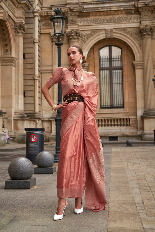 Banarasi Satin Silk Saree with Rich Traditional Weaving