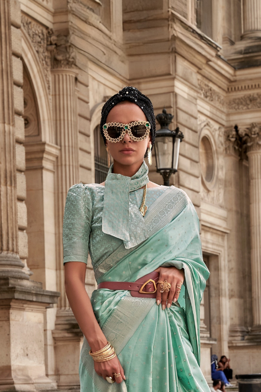 Banarasi Satin Silk Saree with Rich Traditional Weaving