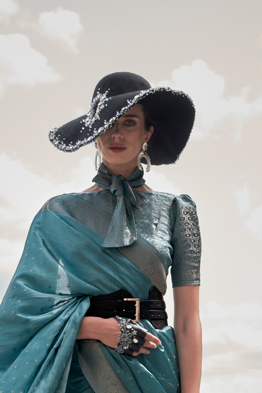 Banarasi Satin Silk Saree with Rich Traditional Weaving