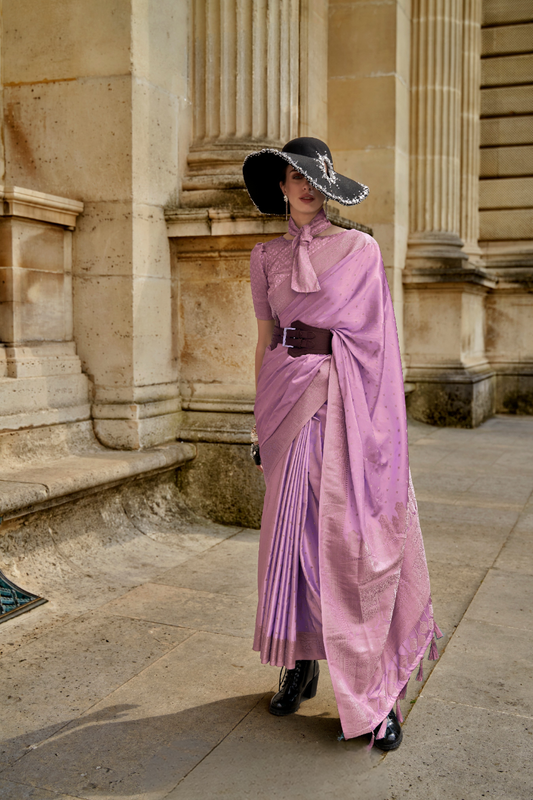 Banarasi Satin Silk Saree with Rich Traditional Weaving
