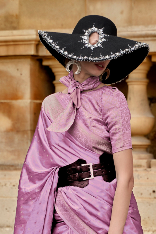 Banarasi Satin Silk Saree with Rich Traditional Weaving