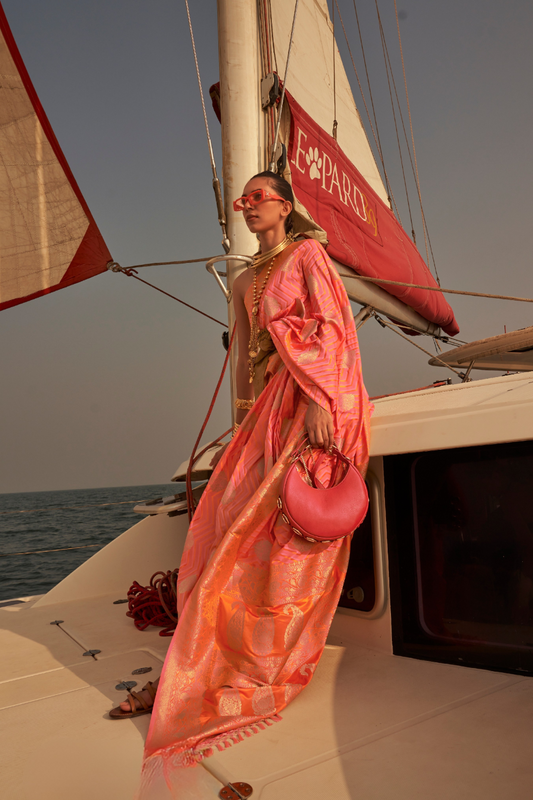 Regal Zari Woven Banarasi Saree with Traditional Motifs