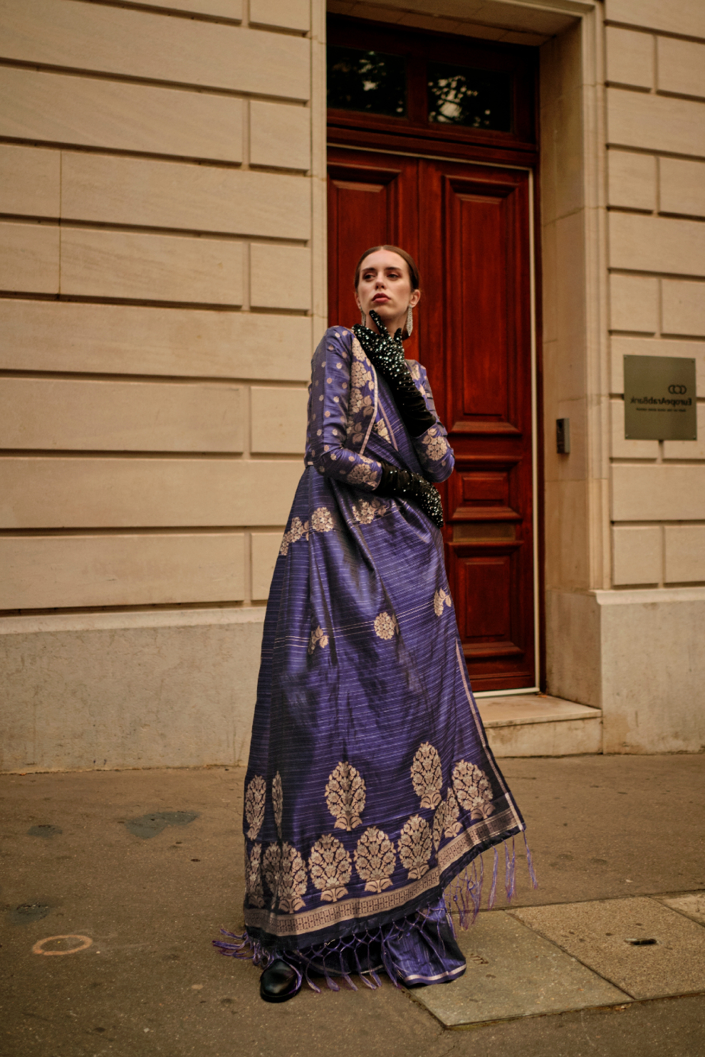 Zari Handloom Woven Satin Silk Saree with Lustrous Finish