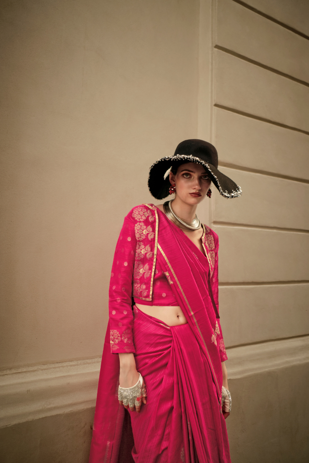 Zari Handloom Woven Satin Silk Saree with Lustrous Finish