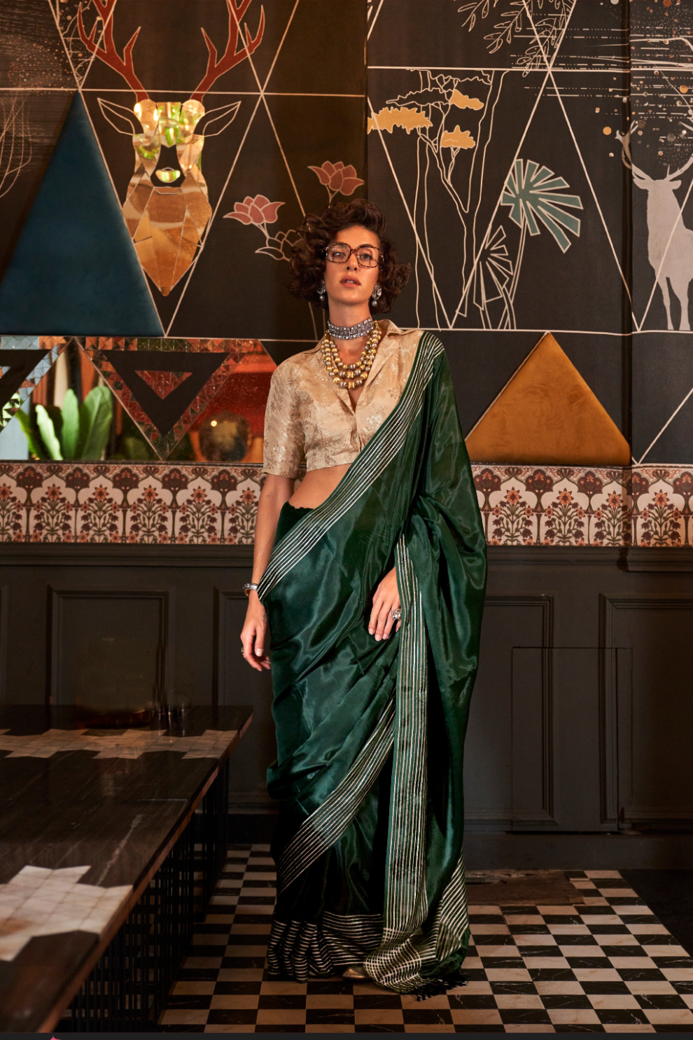 Pure Viscose Handloom Saree with Contrast Heavy Blouse