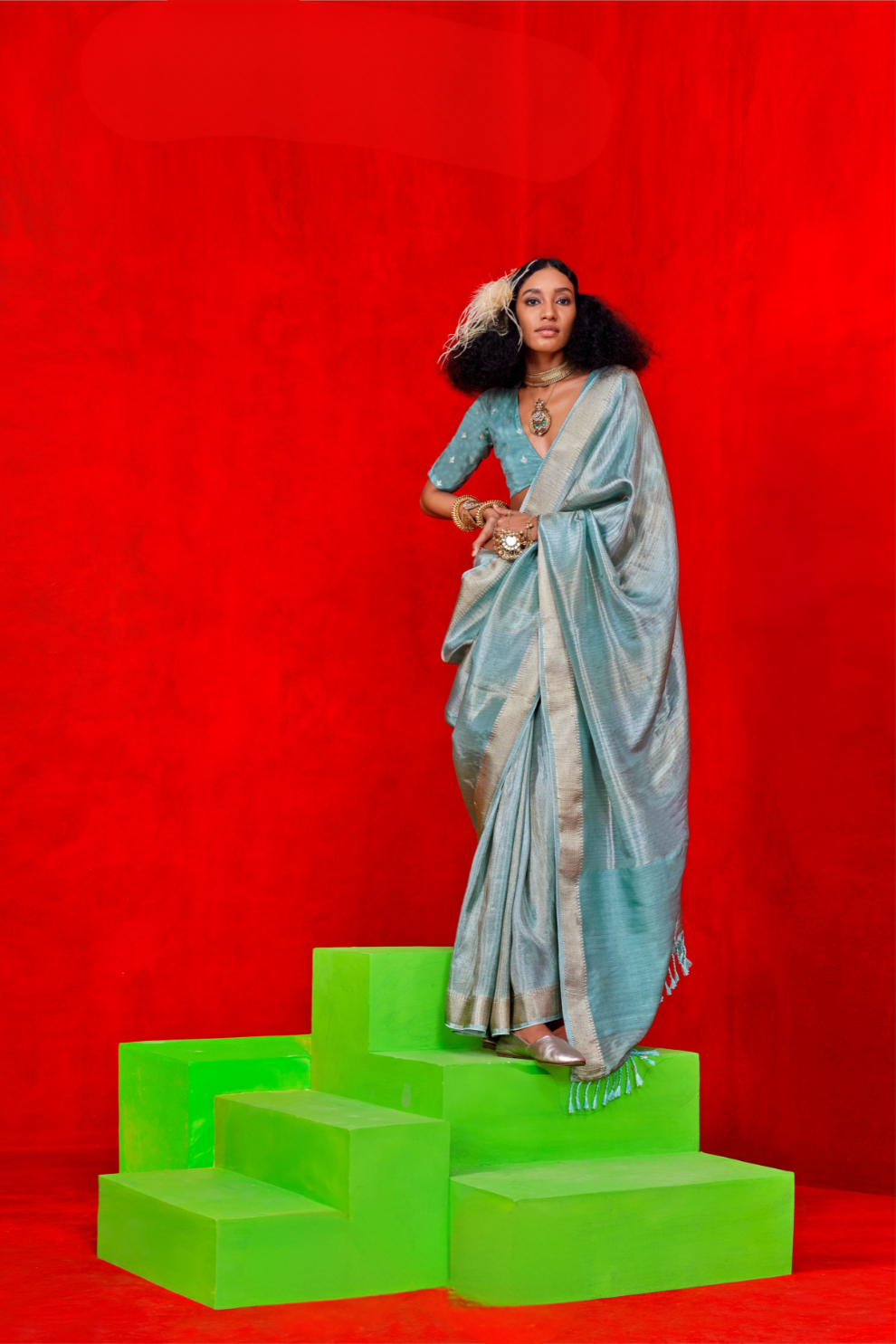 Pure Viscose Zari Tissue Saree with Subtle Shine and Elegance