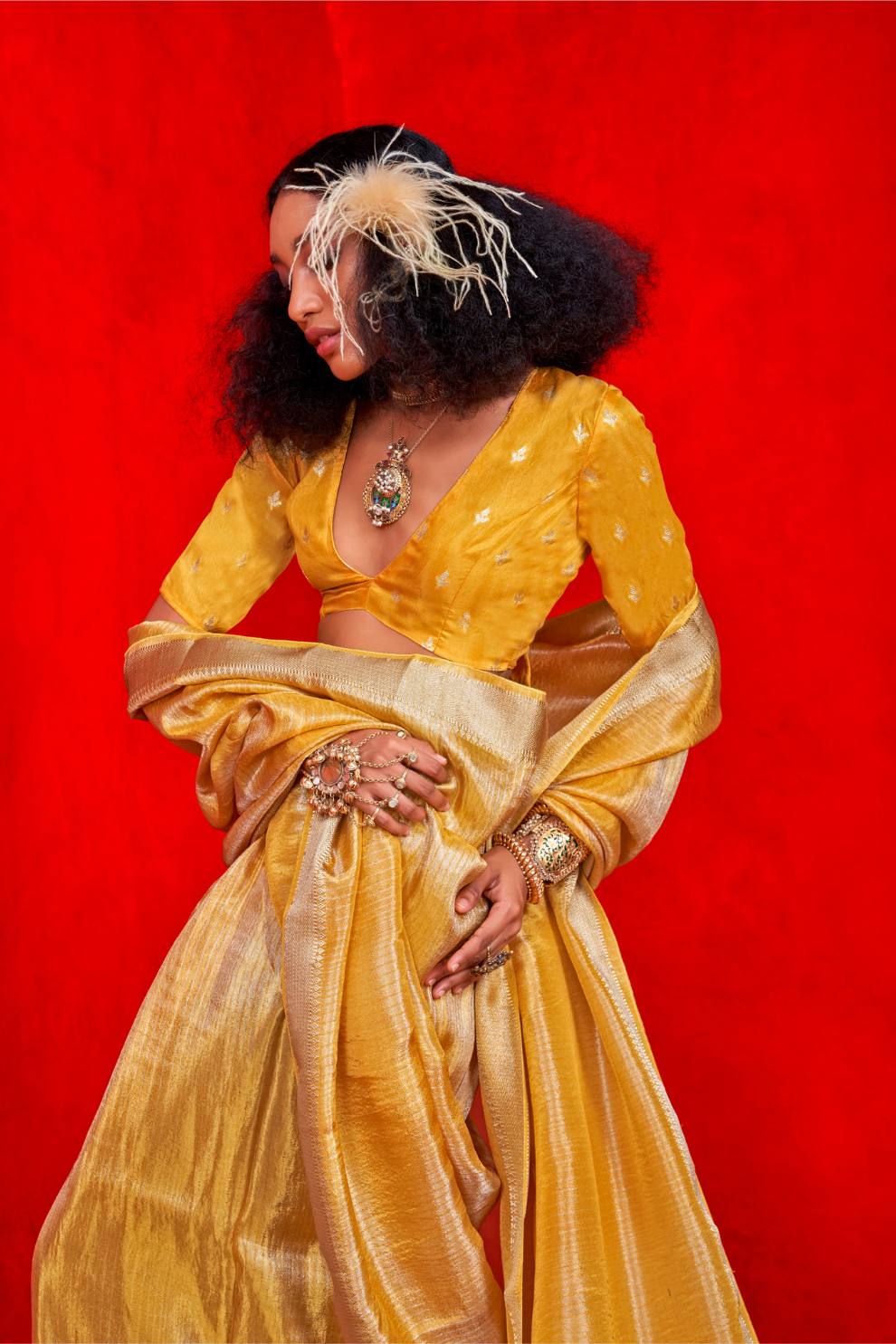 Pure Viscose Zari Tissue Saree with Subtle Shine and Elegance