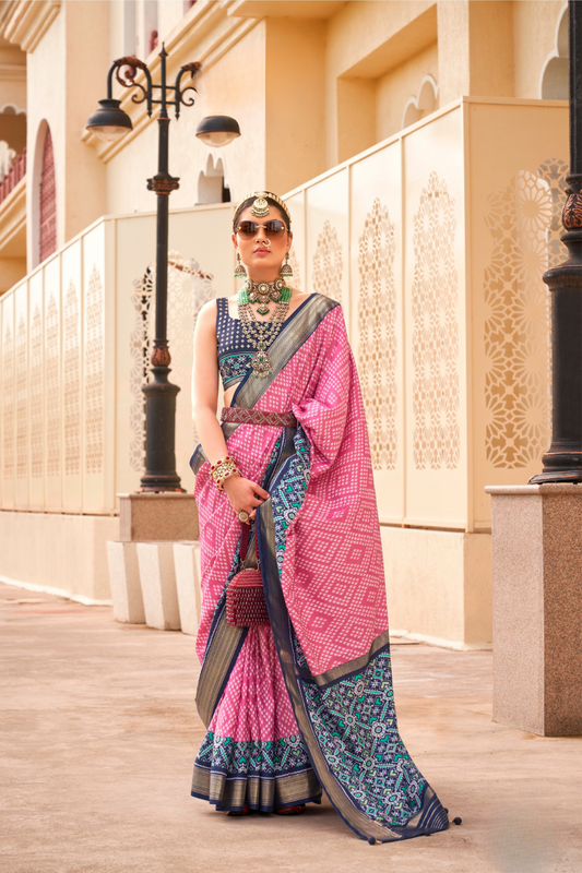 Classy Mehndi Traditional Saree with Elegant Weaving Work