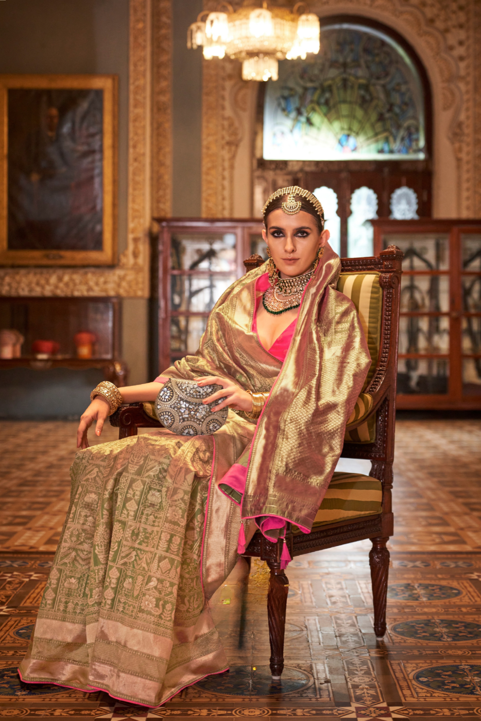 Banarasi Silk Saree with Heritage-Inspired Woven Design