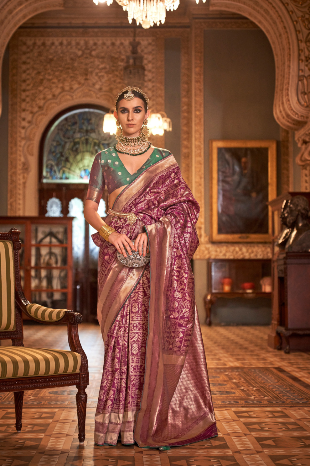Banarasi Silk Saree with Heritage-Inspired Woven Design