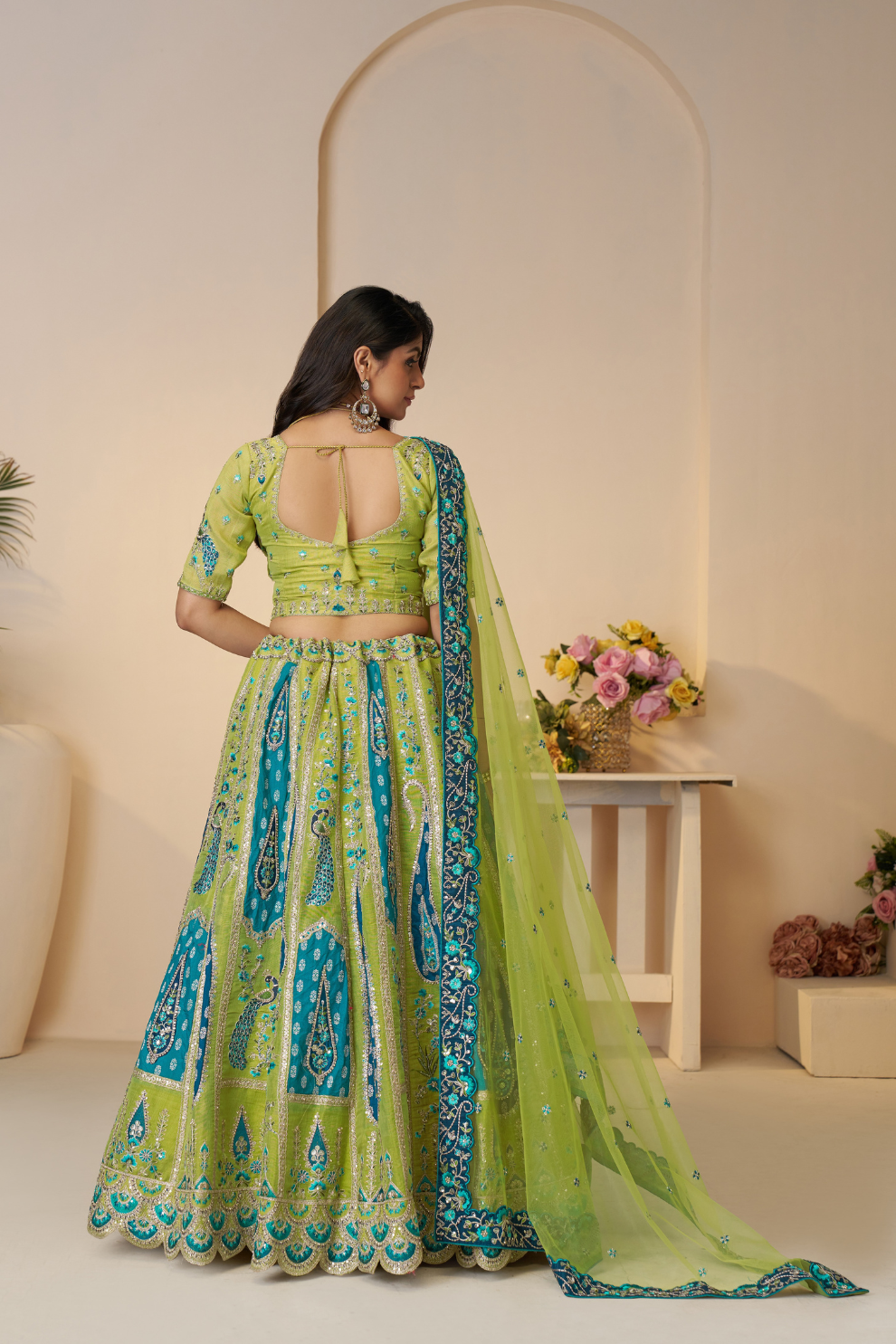 Traditional Designer Lehenga Featuring Embroidery and Intricate Cut Work