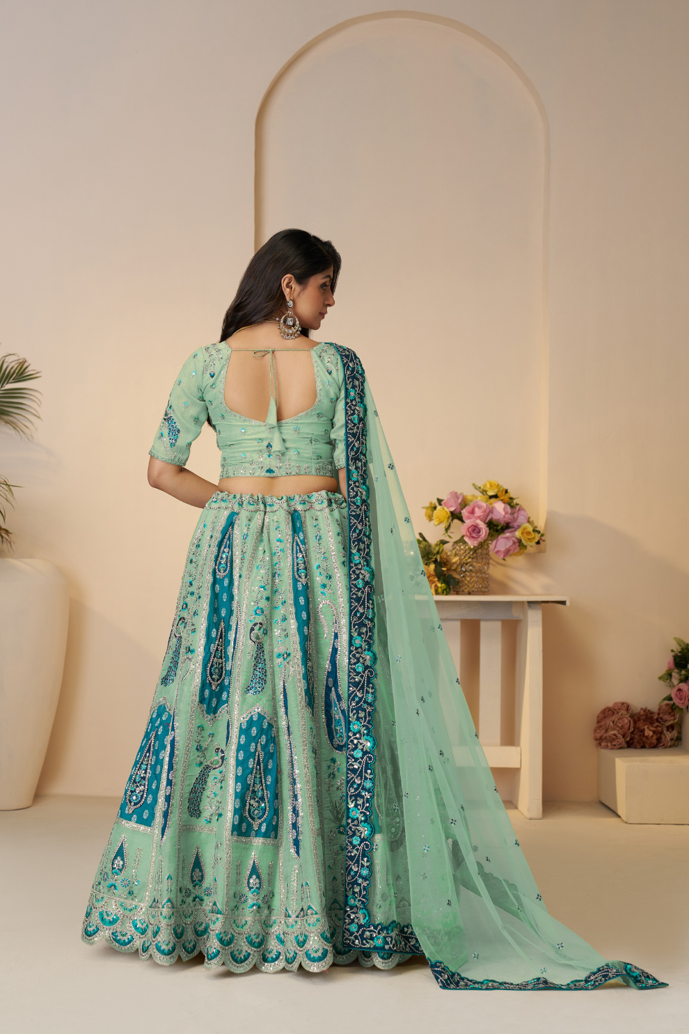 Traditional Designer Lehenga Featuring Embroidery and Intricate Cut Work