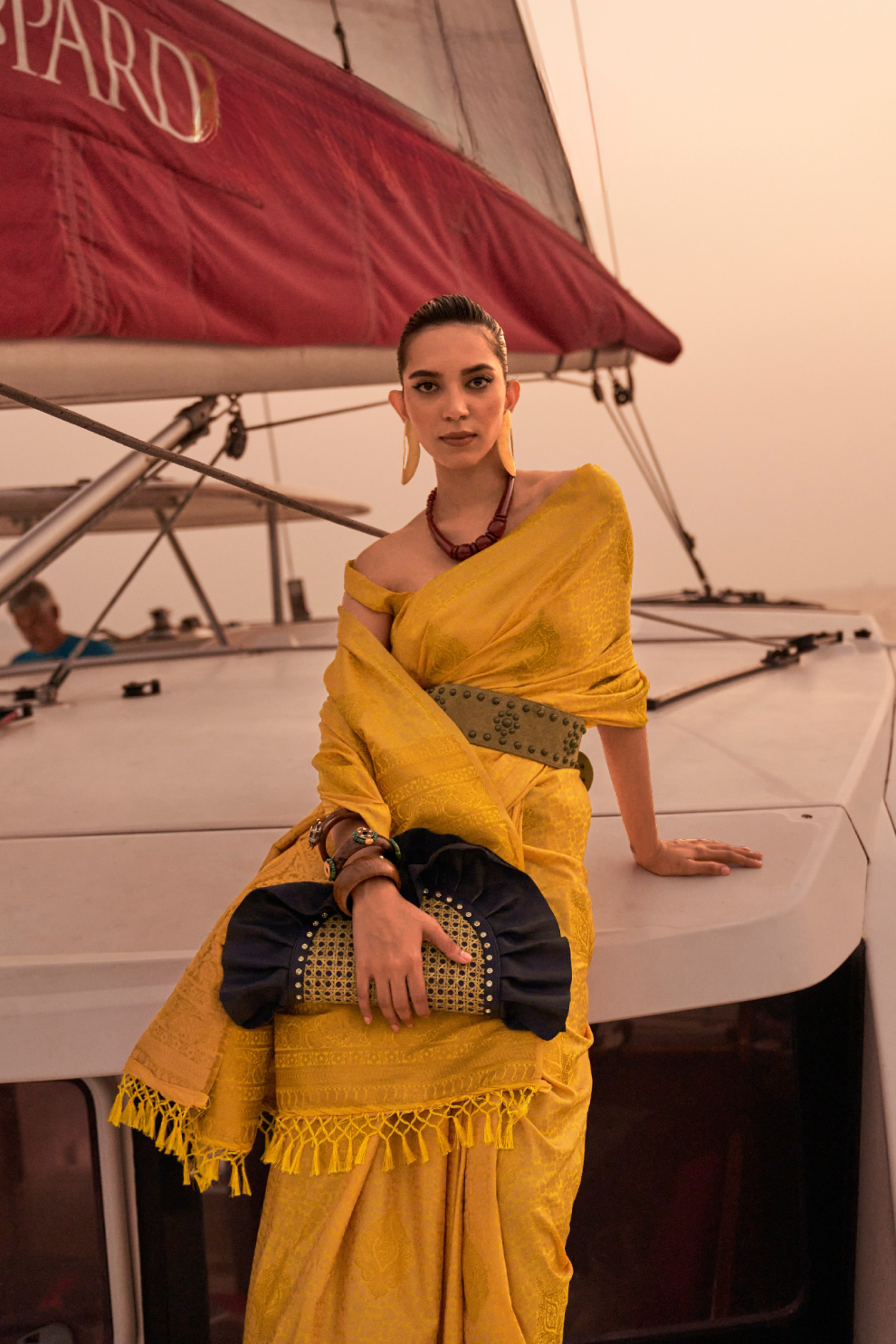 Satin Dual Tone Silk Saree with Elegant Sheen Finish