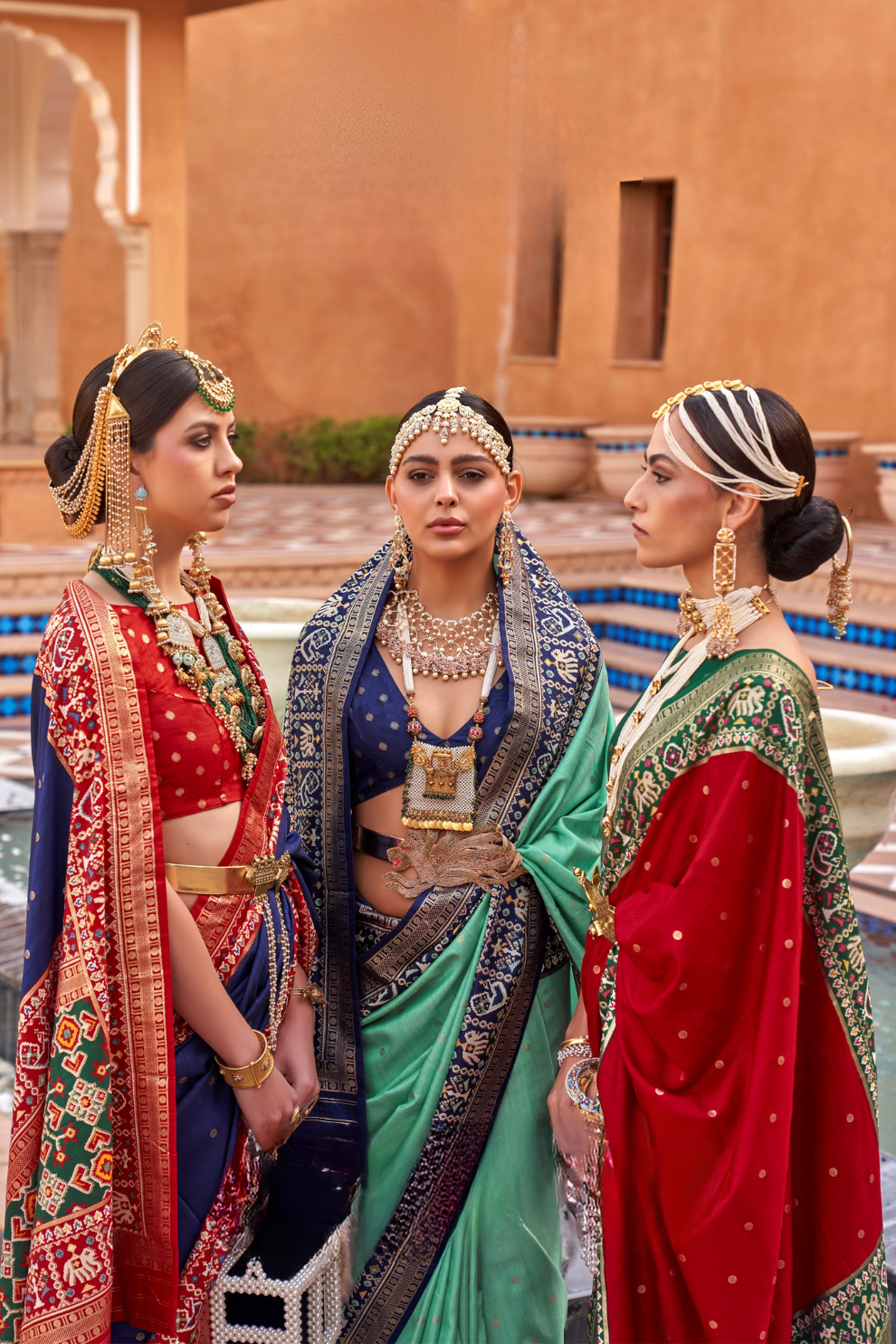 Elegant Zari Patola Saree with Polka Dot Woven Design