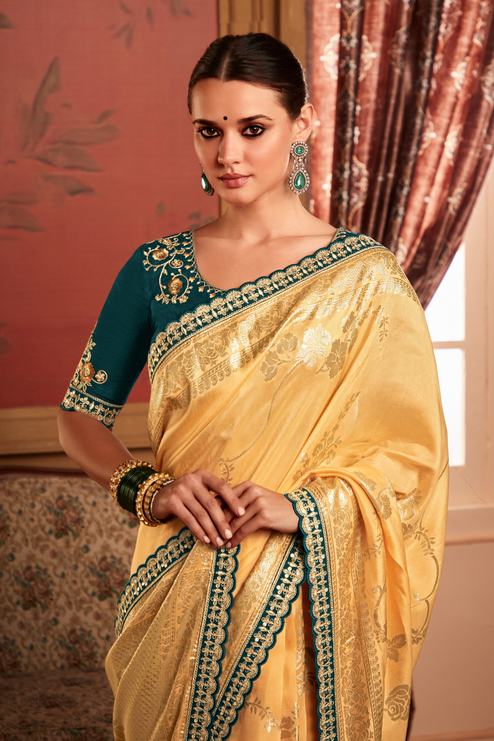 Glamour Unleashed Stunning Party Wear Saree for the Bold & Beautiful