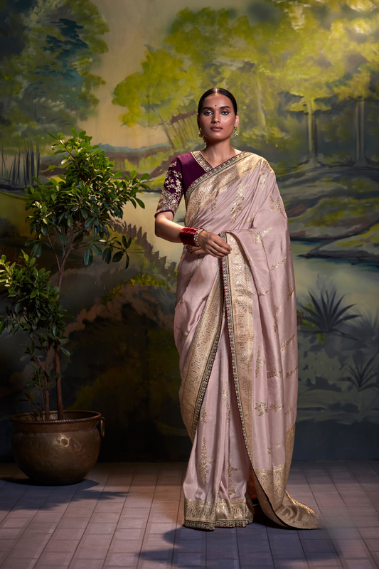 Royal Radiance Exquisite Pure Dola Silk Saree for Timeless Elegance