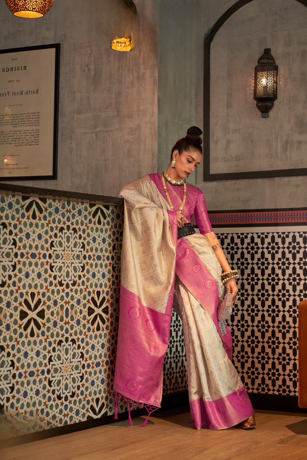 Traditional Kanjivaram Silk Saree with Rich Zari Weaving