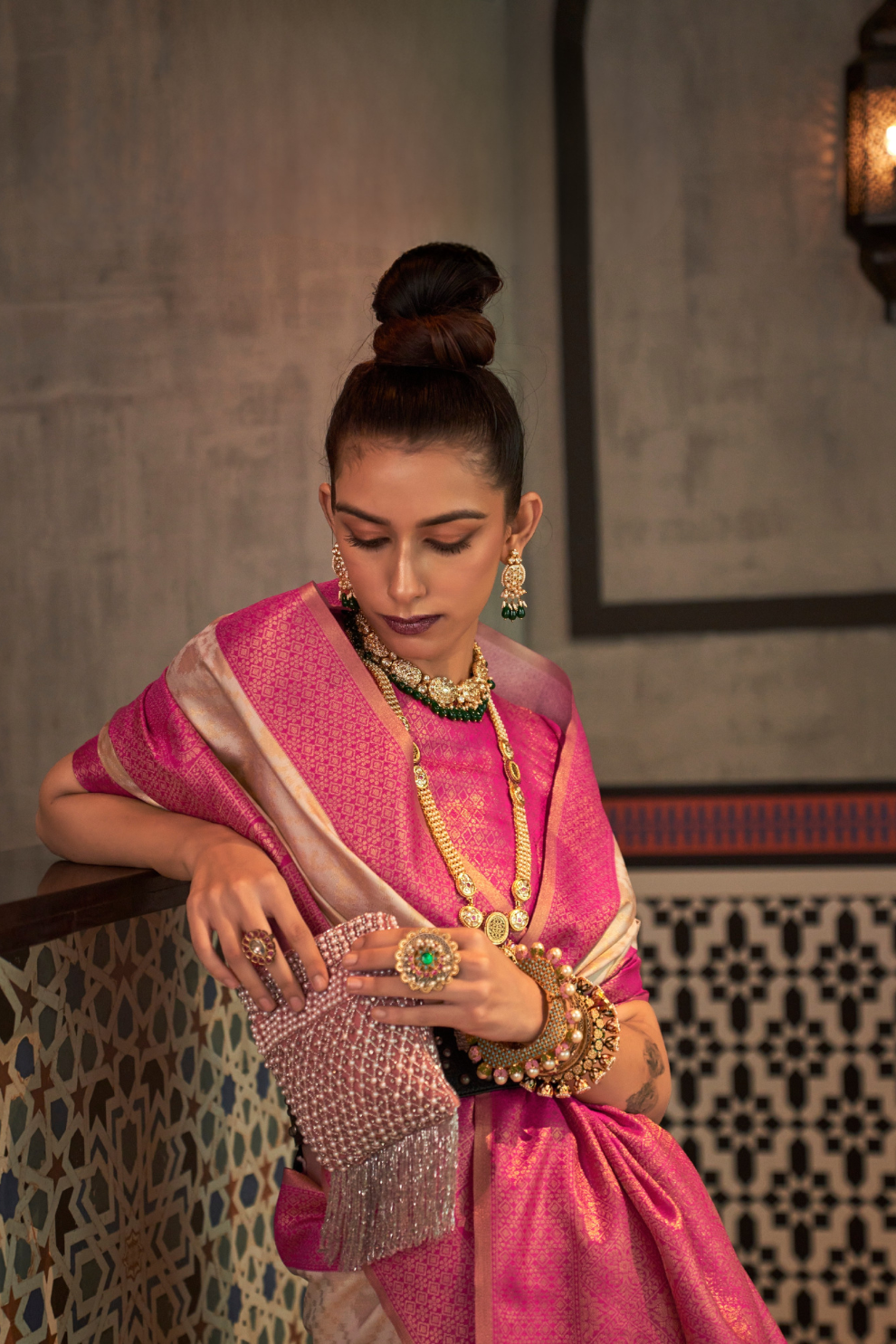 Traditional Kanjivaram Silk Saree with Rich Zari Weaving