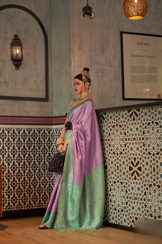 Traditional Kanjivaram Silk Saree with Rich Zari Weaving