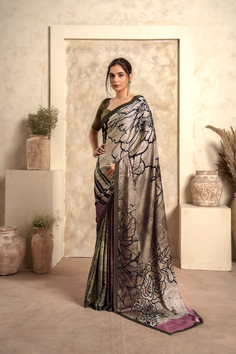 Digitally Printed Soft Satin Silk for Effortless Elegance - LaVante Fashion