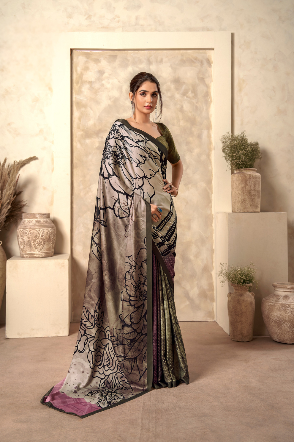 Digitally Printed Soft Satin Silk for Effortless Elegance - LaVante Fashion
