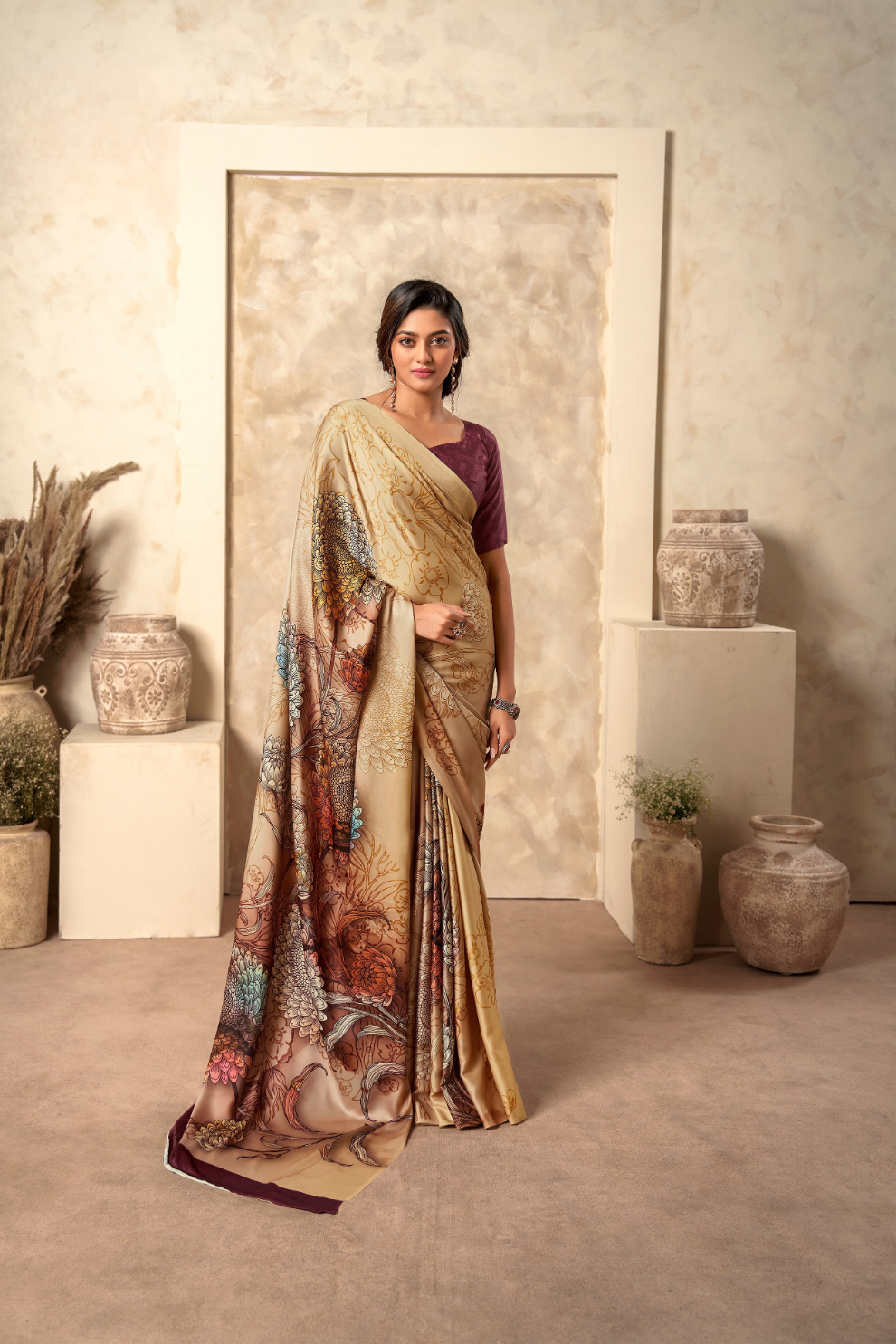 Digitally Printed Soft Satin Silk for Effortless Elegance - LaVante Fashion