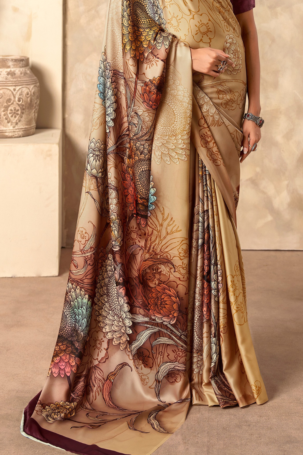 Digitally Printed Soft Satin Silk for Effortless Elegance - LaVante Fashion