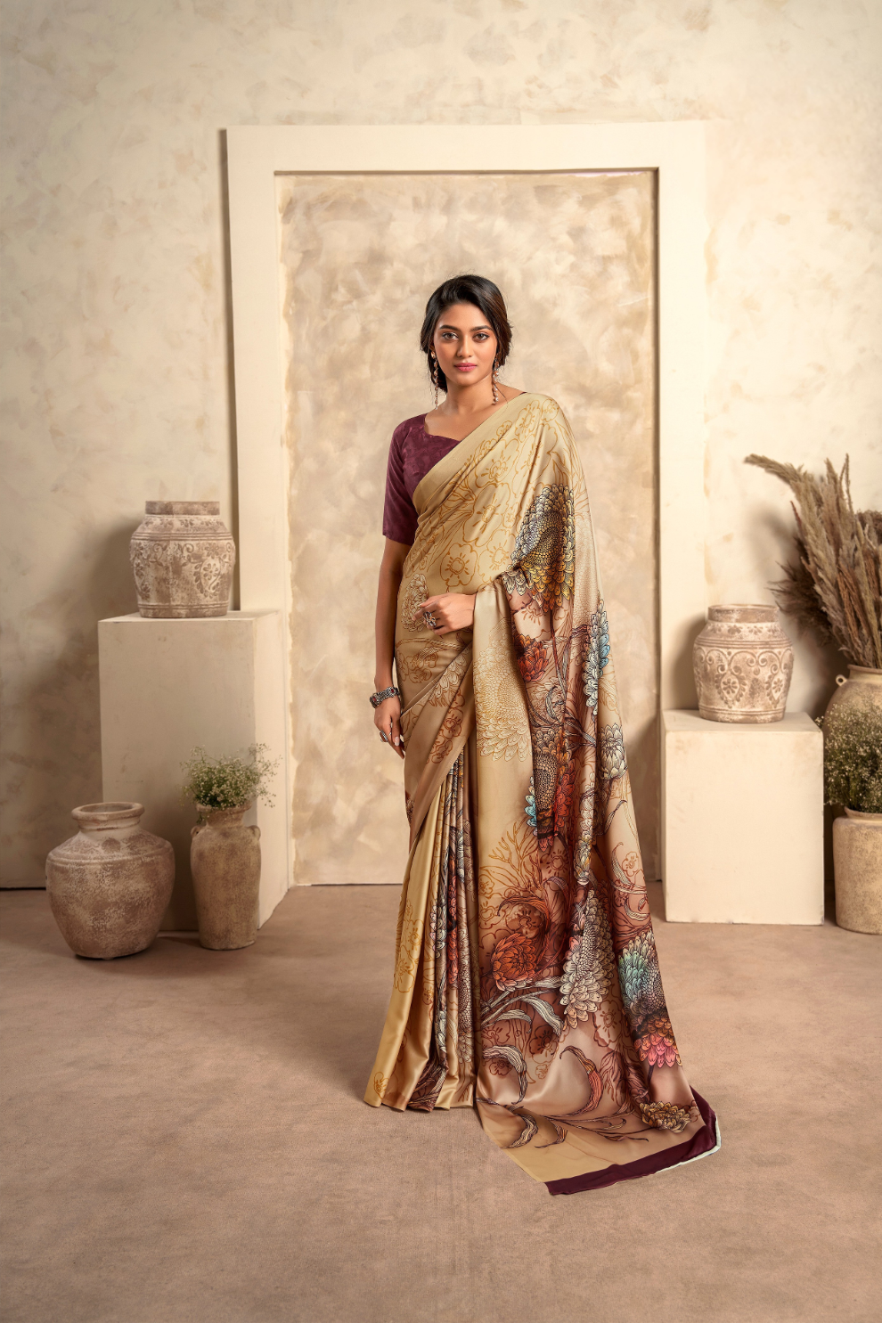Digitally Printed Soft Satin Silk for Effortless Elegance - LaVante Fashion