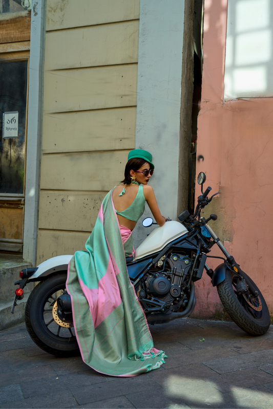 Banarasi Soft Silk Saree with Traditional Zari Weaving