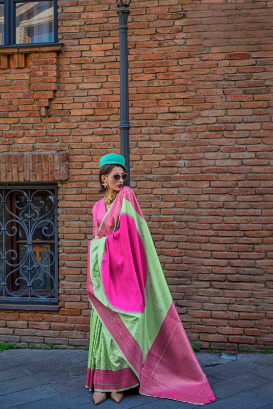 Banarasi Soft Silk Saree with Traditional Zari Weaving