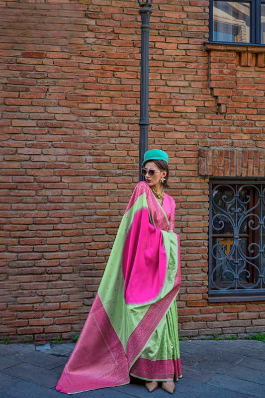 Banarasi Soft Silk Saree with Traditional Zari Weaving