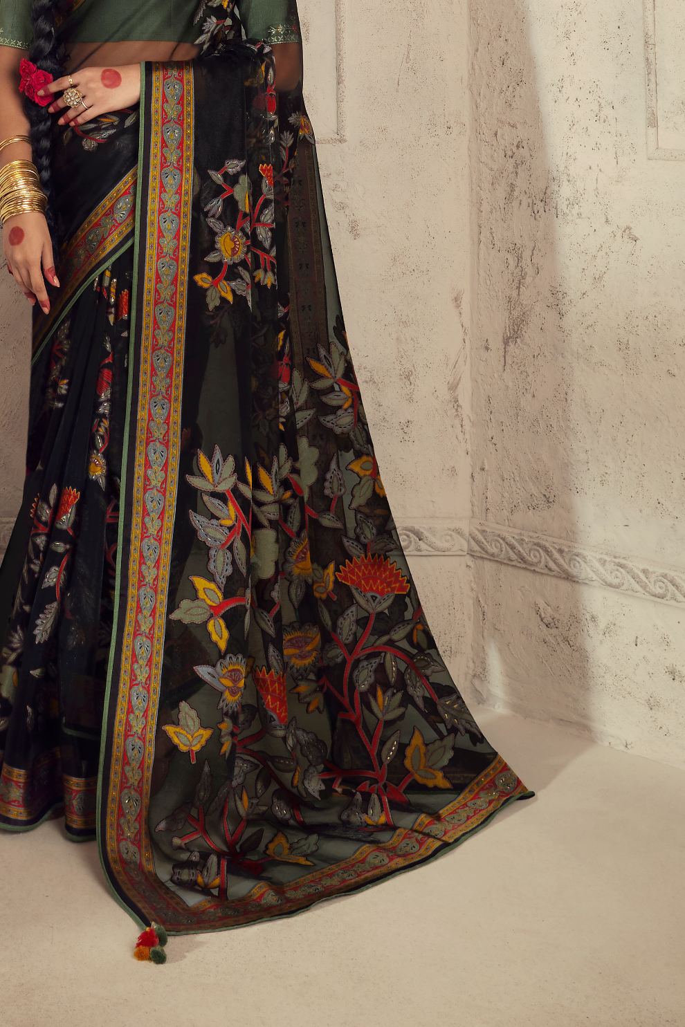 Elegance in Every Thread Designer Soft Brasso Organza With Beautiful Printed Saree