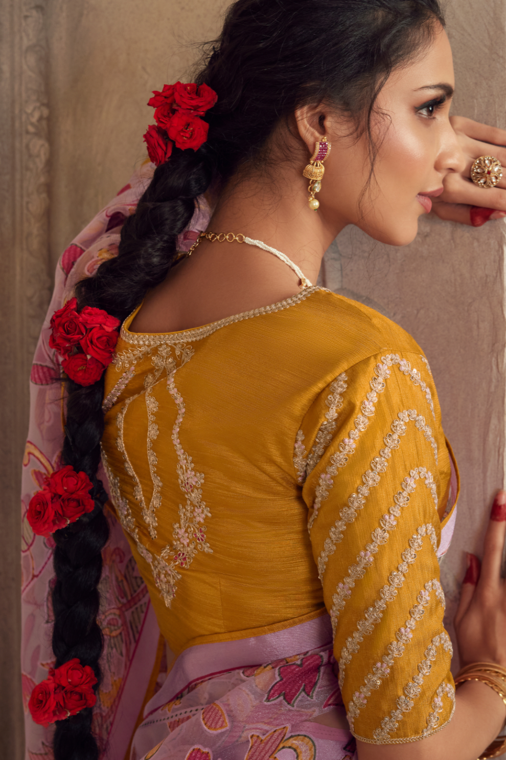 Elegance in Every Thread Designer Soft Brasso Organza With Beautiful Printed Saree