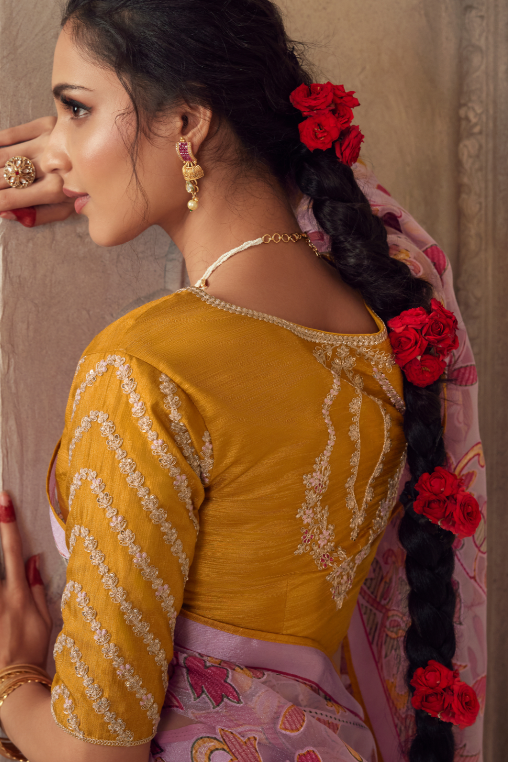 Elegance in Every Thread Designer Soft Brasso Organza With Beautiful Printed Saree