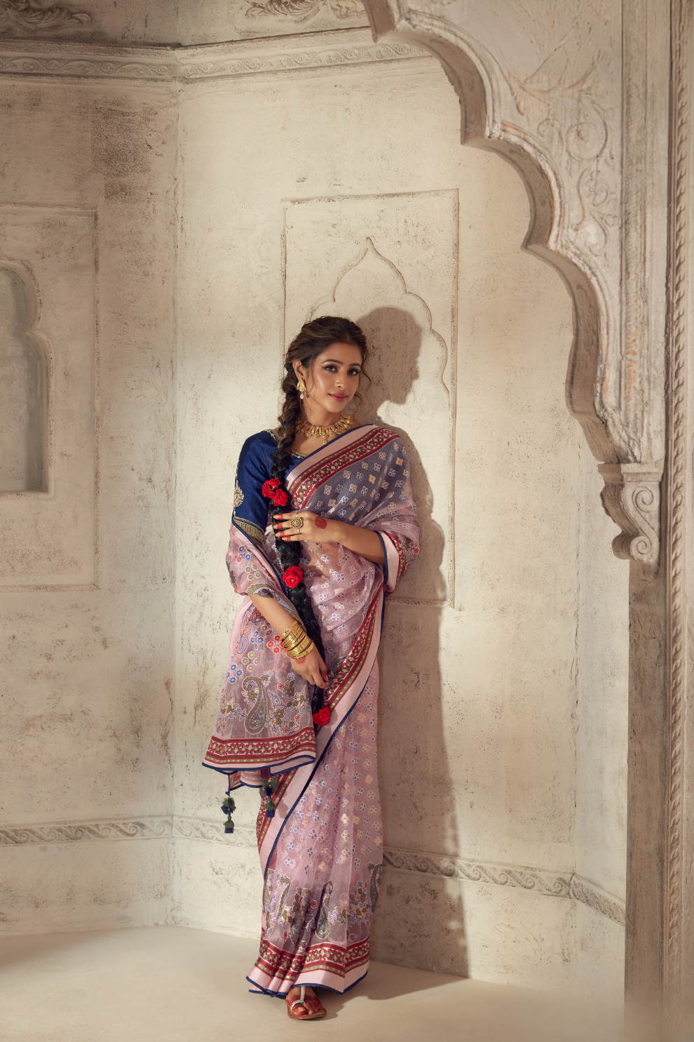Elegance in Every Thread Designer Soft Brasso Organza With Beautiful Printed Saree