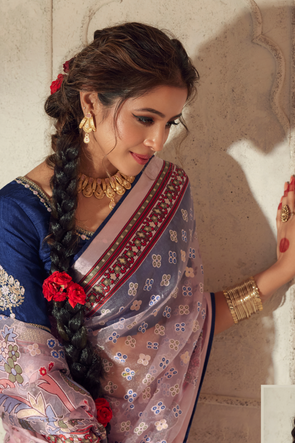 Elegance in Every Thread Designer Soft Brasso Organza With Beautiful Printed Saree